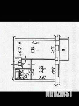 1-к квартира, вторичка, 36м2, 8/10 этаж