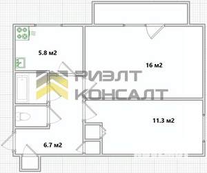 2-к квартира, вторичка, 44м2, 7/9 этаж