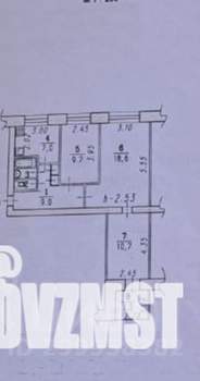 3-к квартира, вторичка, 60м2, 9/9 этаж