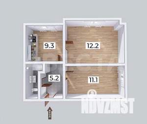 2-к квартира, вторичка, 41м2, 2/5 этаж