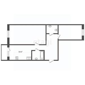 2-к квартира, вторичка, 55м2, 10/16 этаж