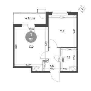 1-к квартира, вторичка, 40м2, 9/10 этаж