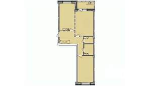 Студия квартира, вторичка, 64м2, 6/10 этаж