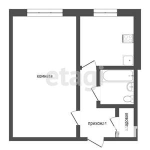 1-к квартира, вторичка, 30м2, 5/9 этаж