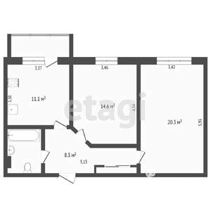 2-к квартира, вторичка, 84м2, 3/9 этаж