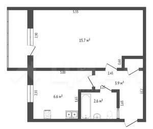 1-к квартира, вторичка, 34м2, 5/5 этаж