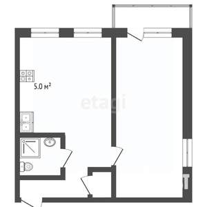 2-к квартира, вторичка, 41м2, 5/5 этаж