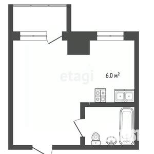 Студия квартира, вторичка, 35м2, 8/9 этаж