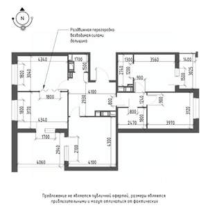 4-к квартира, вторичка, 100м2, 8/9 этаж