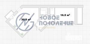 1-к квартира, вторичка, 58м2, 10/15 этаж