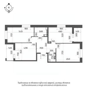 3-к квартира, вторичка, 88м2, 7/7 этаж