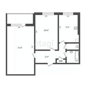 2-к квартира, вторичка, 44м2, 2/9 этаж