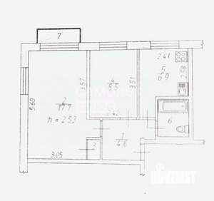 2-к квартира, вторичка, 41м2, 3/5 этаж