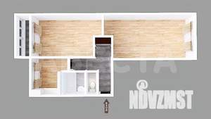 2-к квартира, вторичка, 44м2, 4/5 этаж