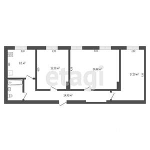 3-к квартира, вторичка, 82м2, 5/5 этаж