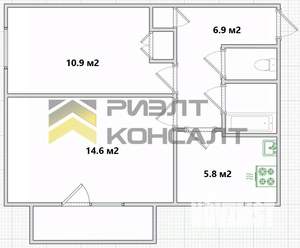 2-к квартира, вторичка, 42м2, 7/9 этаж