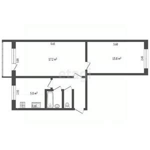 2-к квартира, вторичка, 45м2, 5/5 этаж