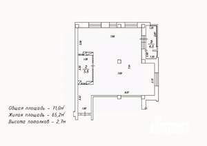 2-к квартира, сданный дом, 71м2, 15/18 этаж