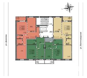 2-к квартира, строящийся дом, 75м2, 10/10 этаж