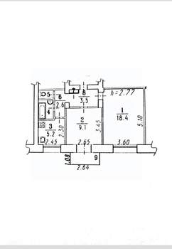 2-к квартира, вторичка, 43м2, 2/3 этаж