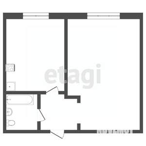 1-к квартира, вторичка, 29м2, 4/5 этаж