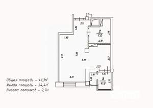 1-к квартира, сданный дом, 40м2, 3/18 этаж