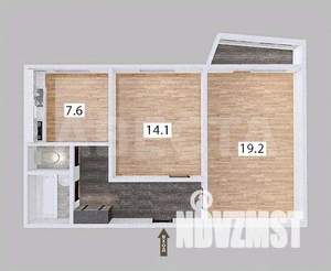 2-к квартира, вторичка, 53м2, 8/9 этаж