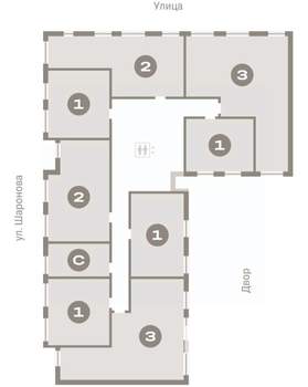 1-к квартира, вторичка, 45м2, 3/16 этаж