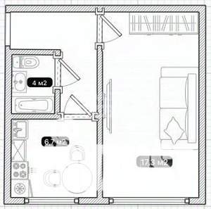 1-к квартира, вторичка, 31м2, 5/5 этаж