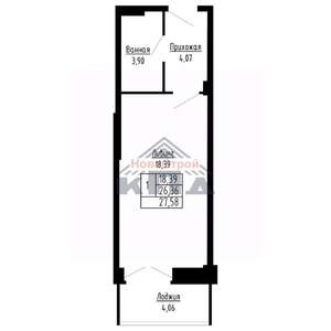 1-к квартира, вторичка, 28м2, 14/16 этаж