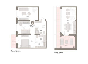 2-к квартира, вторичка, 110м2, 8/9 этаж