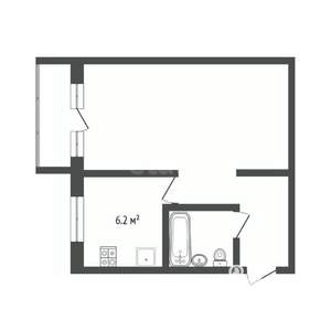 1-к квартира, вторичка, 31м2, 2/4 этаж