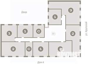 2-к квартира, вторичка, 60м2, 5/9 этаж