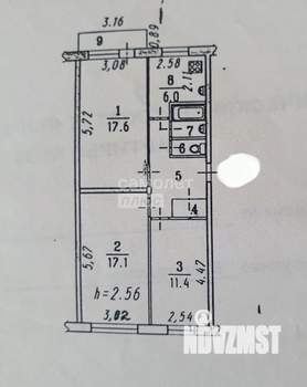 3-к квартира, вторичка, 63м2, 4/5 этаж