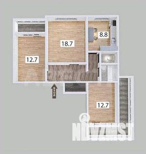 3-к квартира, вторичка, 70м2, 11/12 этаж