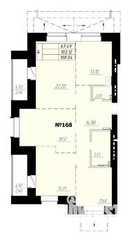 4-к квартира, вторичка, 102м2, 3/9 этаж
