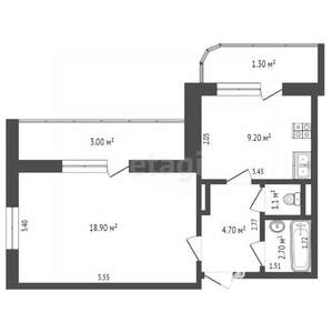 1-к квартира, вторичка, 37м2, 2/3 этаж