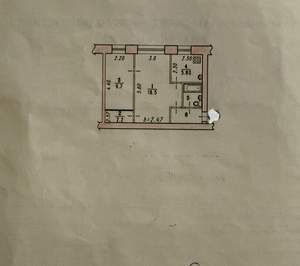 2-к квартира, вторичка, 43м2, 1/4 этаж
