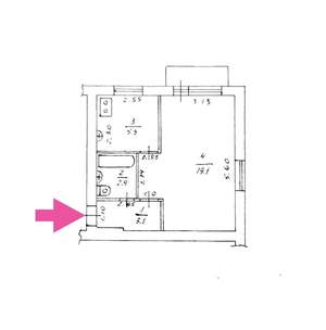 1-к квартира, вторичка, 31м2, 4/5 этаж