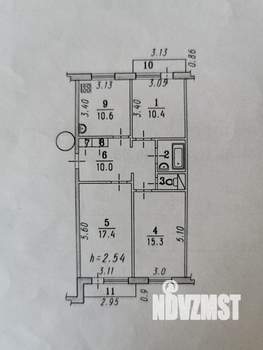 3-к квартира, вторичка, 68м2, 5/5 этаж