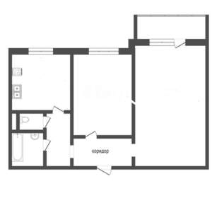 2-к квартира, вторичка, 52м2, 4/9 этаж