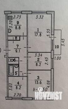4-к квартира, вторичка, 71м2, 2/5 этаж