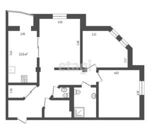 3-к квартира, вторичка, 98м2, 8/16 этаж