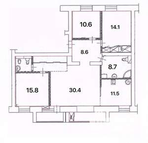 4-к квартира, вторичка, 112м2, 1/5 этаж