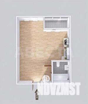 Студия квартира, вторичка, 40м2, 12/19 этаж