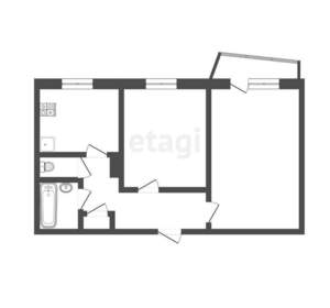2-к квартира, вторичка, 53м2, 7/9 этаж