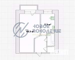 1-к квартира, вторичка, 32м2, 7/9 этаж