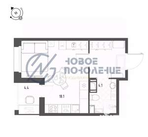 1-к квартира, вторичка, 30м2, 5/9 этаж