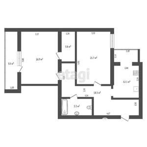 2-к квартира, вторичка, 46м2, 9/9 этаж