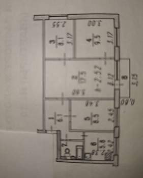 4-к квартира, вторичка, 59м2, 3/5 этаж
